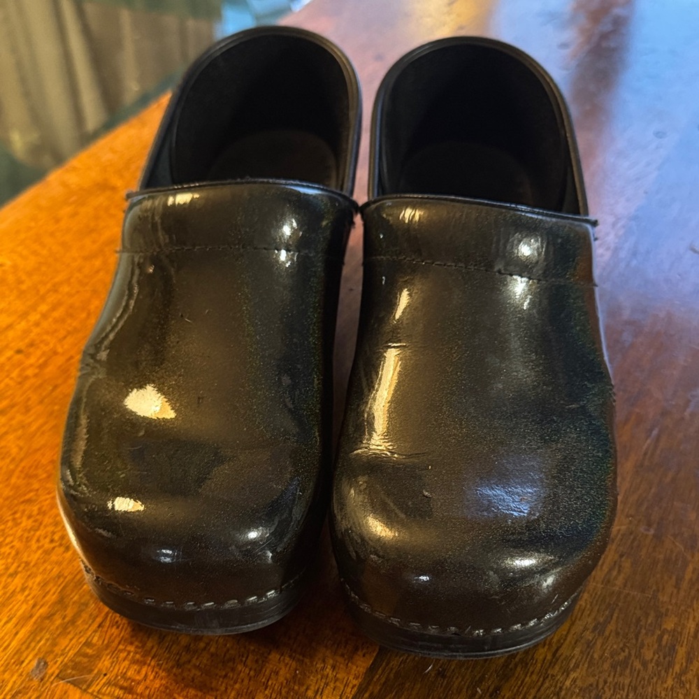 Dansko Patent Leather Sparkle Clogs